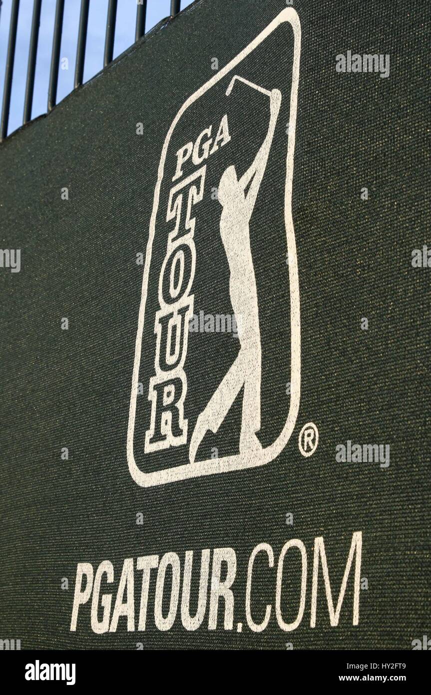 Humble, Texas, USA. 1st Apr, 2017. PGA sign at the Shell Houston Open