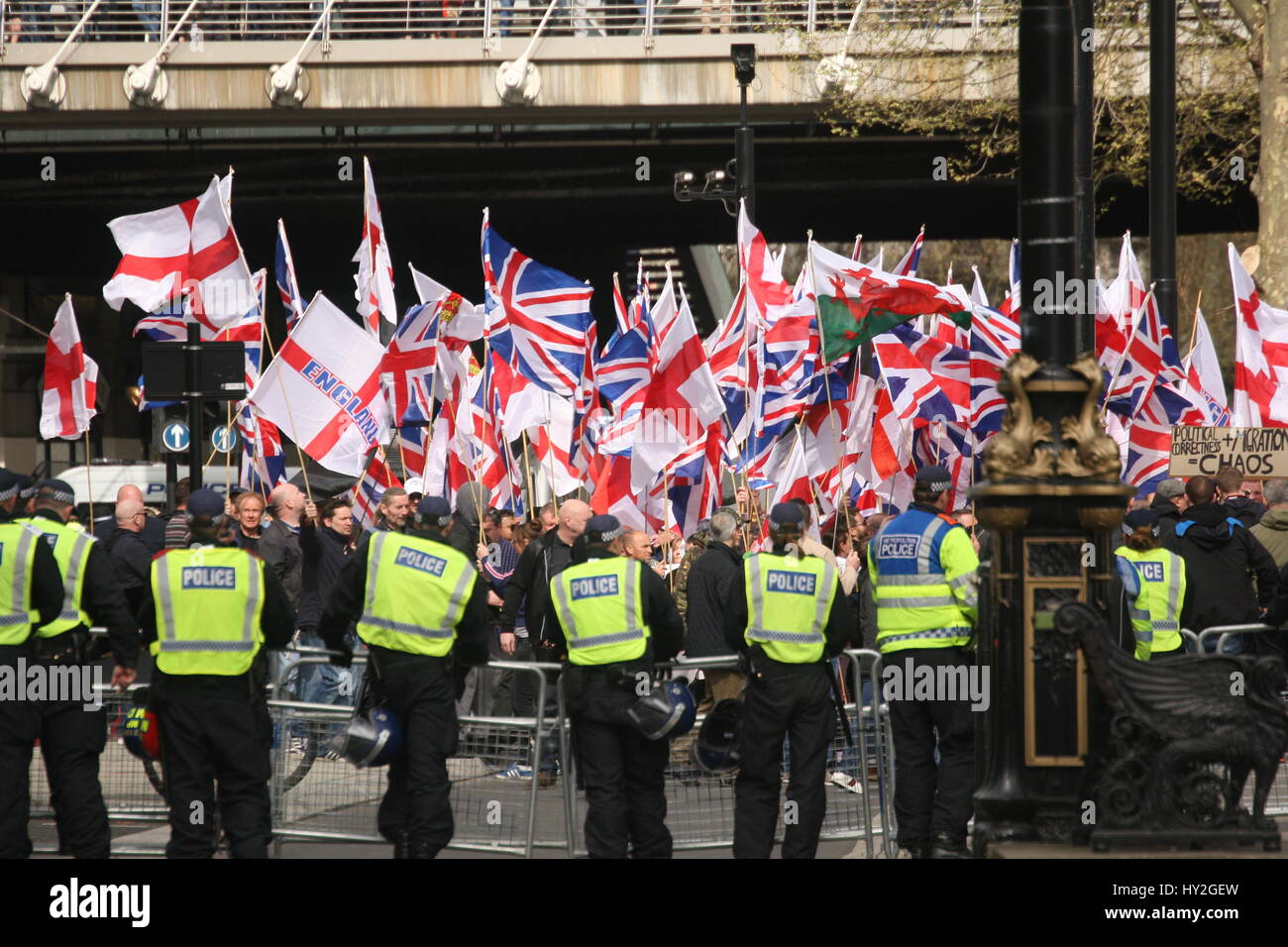 English defence league flag hi-res stock photography and images - Alamy