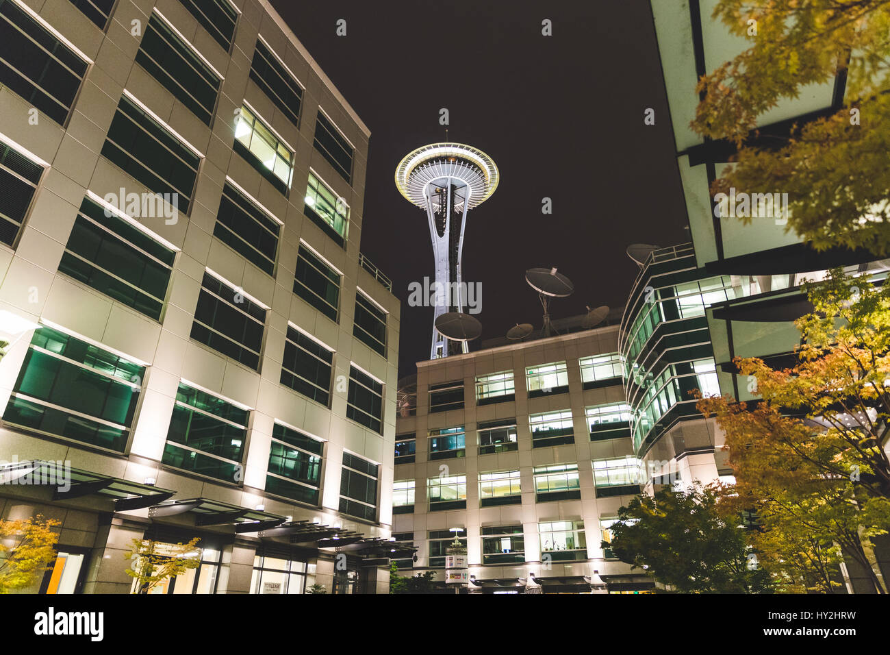 Seattle Space Needle in downtown Seattle, Washington, USA. Stock Photo