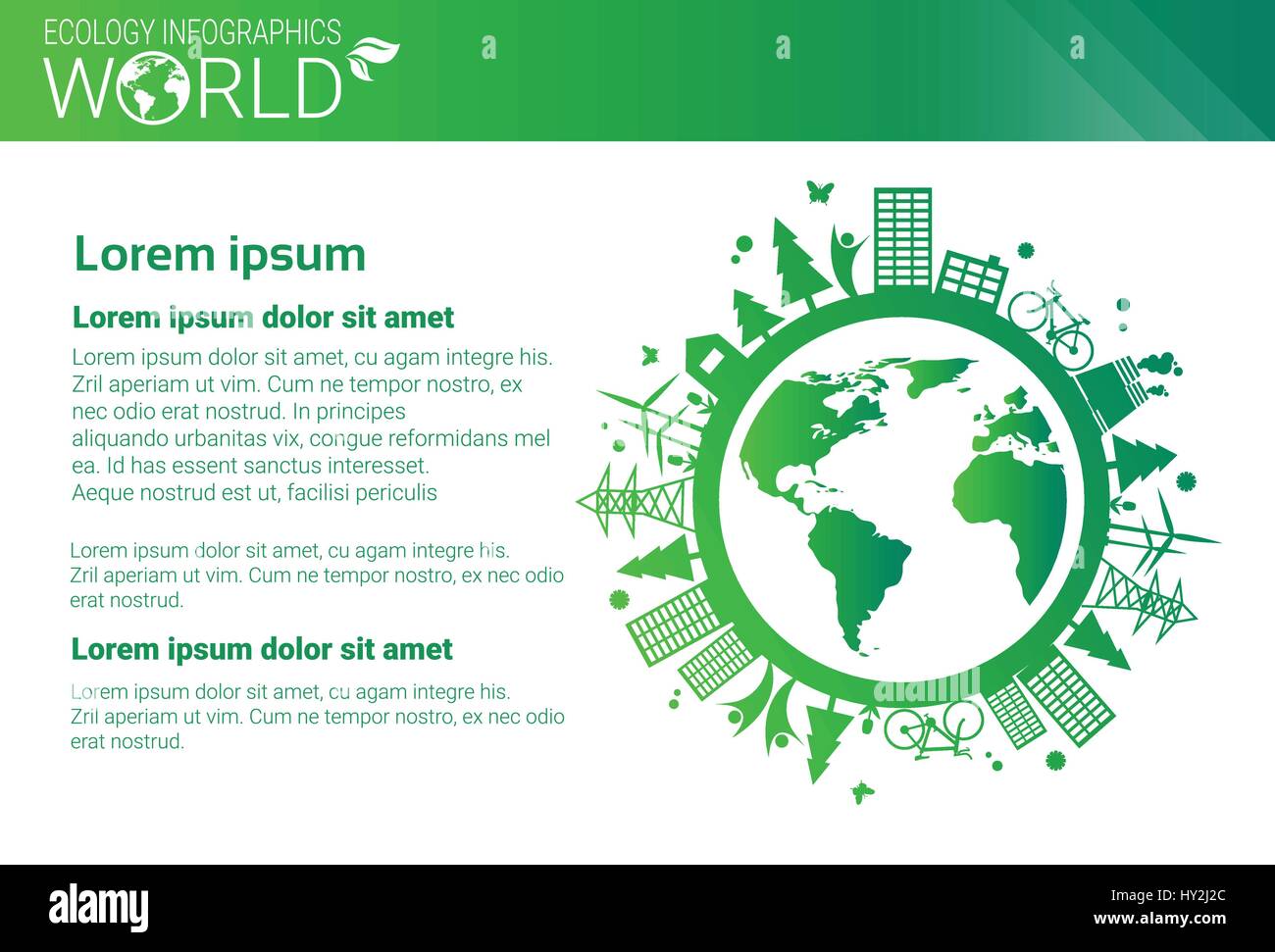 World Environment Protection World Environmental Protection Green Energy Ecology Infographics Banner ...