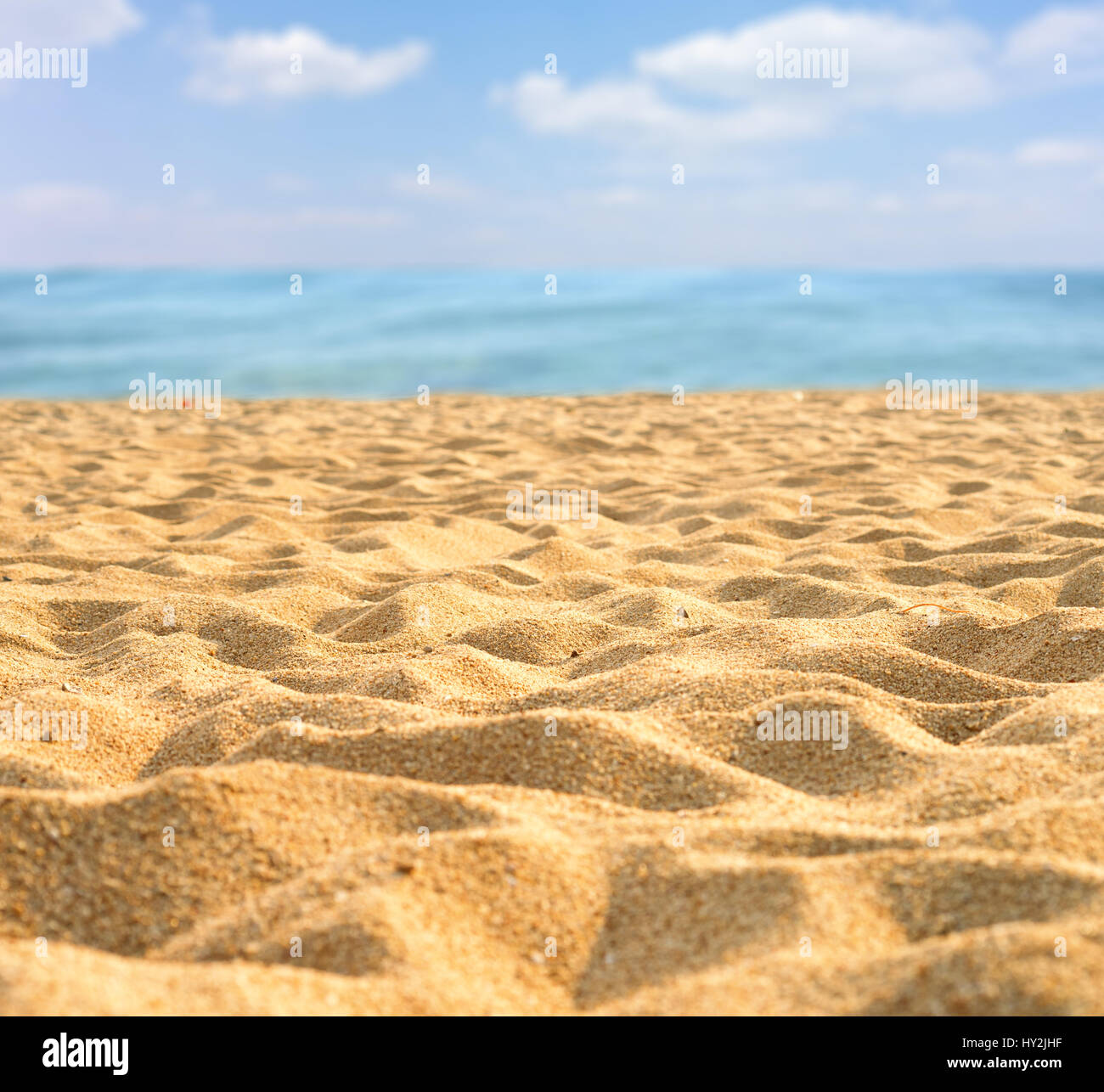 sand beach and blue sky Stock Photo - Alamy