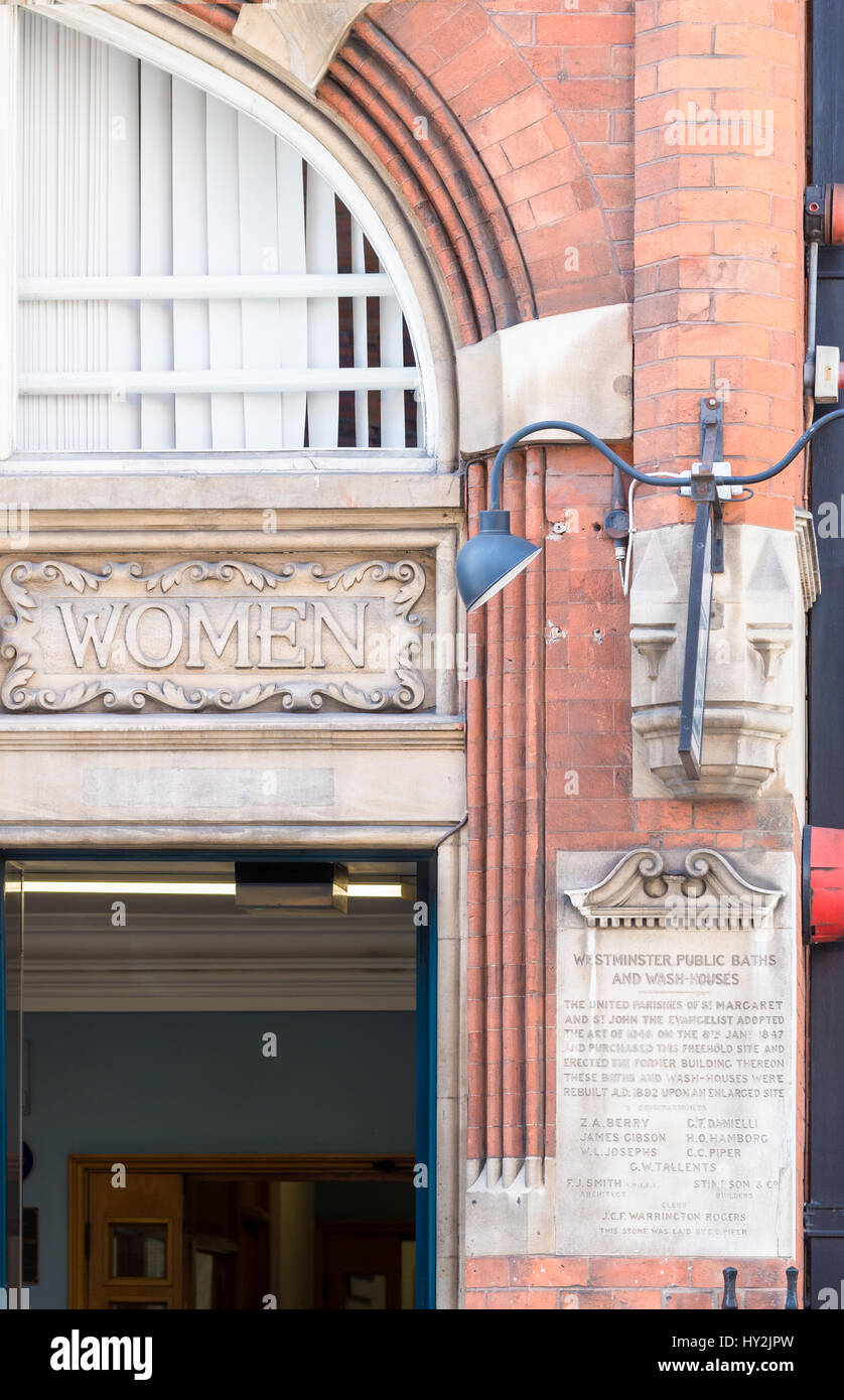Westminster public baths and wash houses, London, England Stock Photo