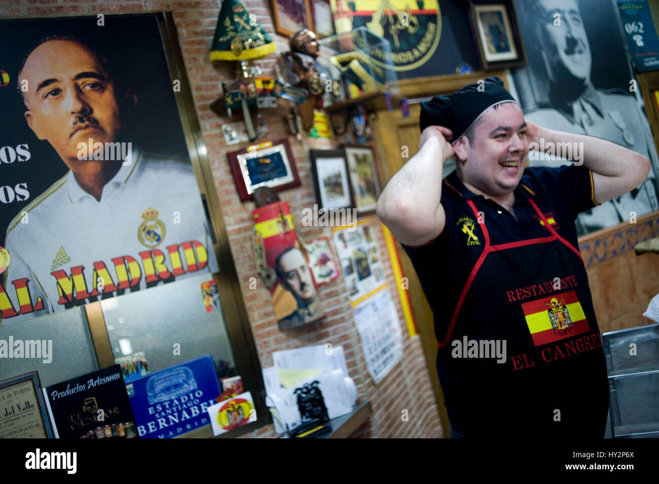 El Cangrejo bar restaurant in La Solana, Ciudad Real, Spain, pays homage to  Spanish dictator Francisco Franco Stock Photo - Alamy