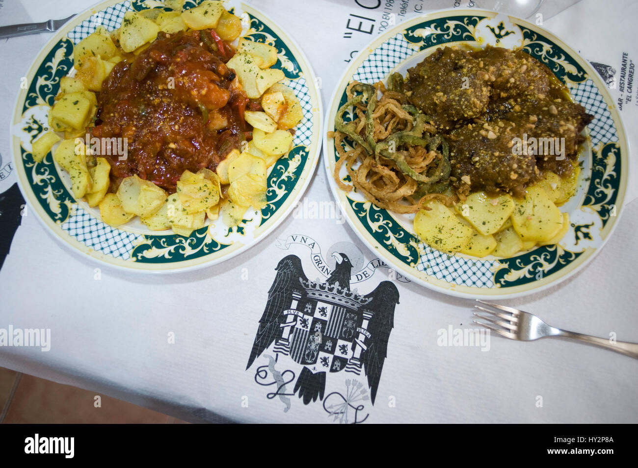 El Cangrejo bar restaurant in La Solana, Ciudad Real, Spain, pays homage to  Spanish dictator Francisco Franco Stock Photo - Alamy