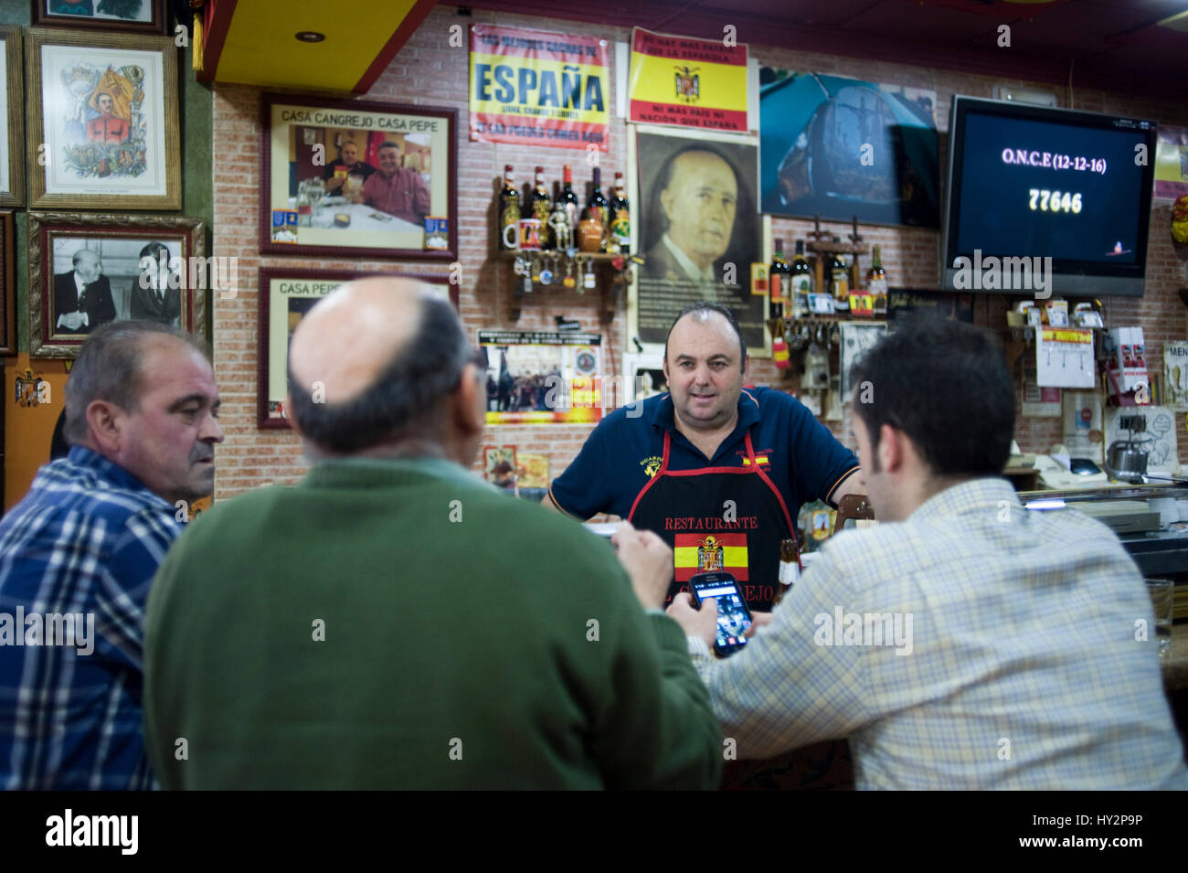 El Cangrejo bar restaurant in La Solana, Ciudad Real, Spain, pays homage to  Spanish dictator Francisco Franco Stock Photo - Alamy