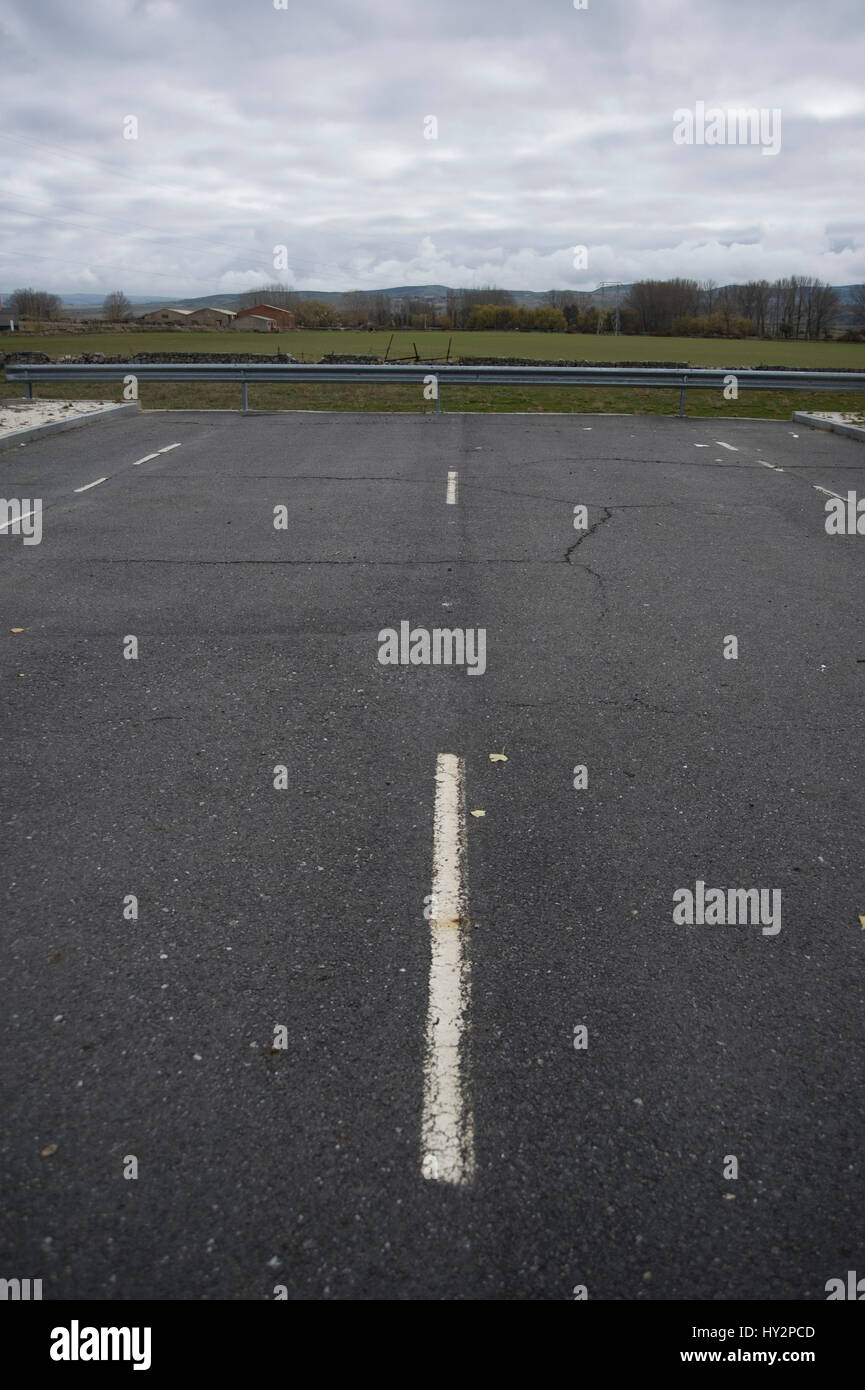 Almost abandoned neighbourhood in the outskirts of Avila, Spain. Most