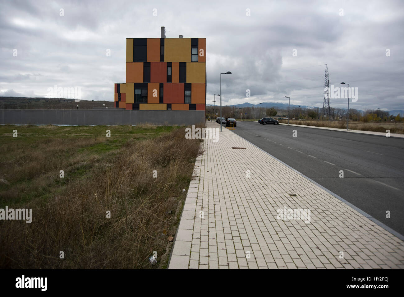 Almost abandoned neighbourhood in the outskirts of Avila, Spain. Most