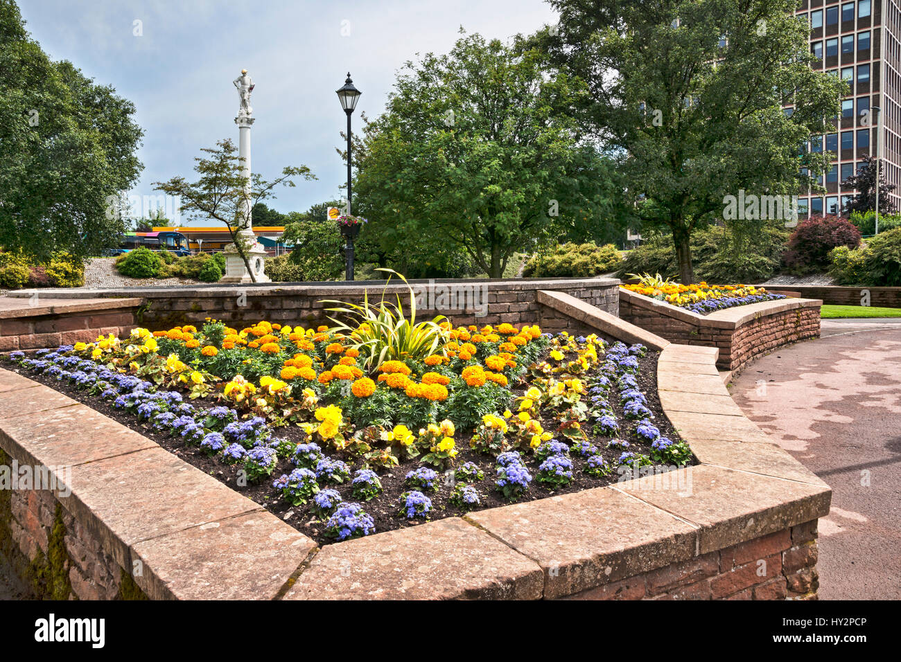 Portland Square Gardens, Roundabout, Carlisle, Cumbria, England; UK