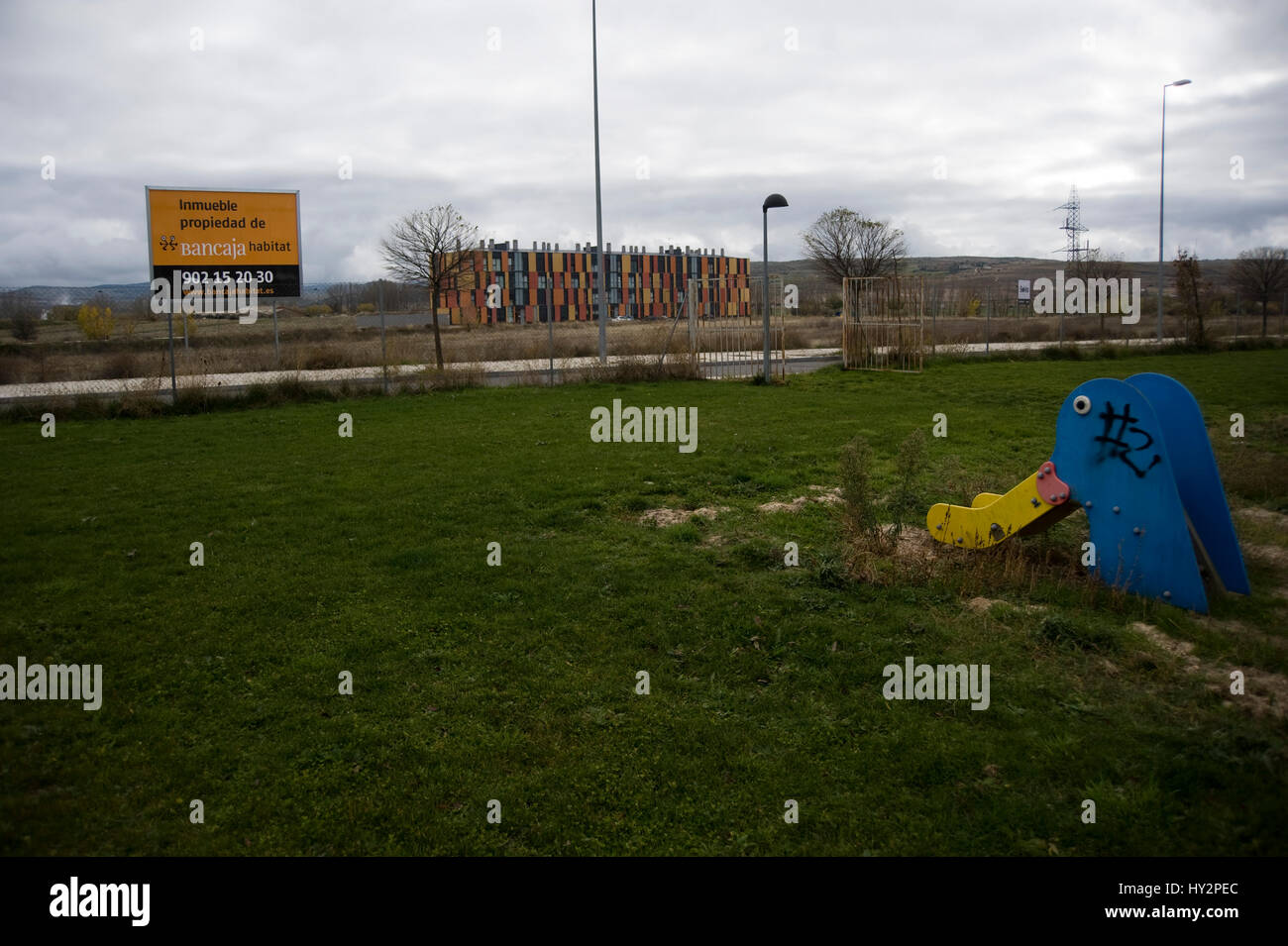 Almost abandoned neighbourhood in the outskirts of Avila, Spain. Most