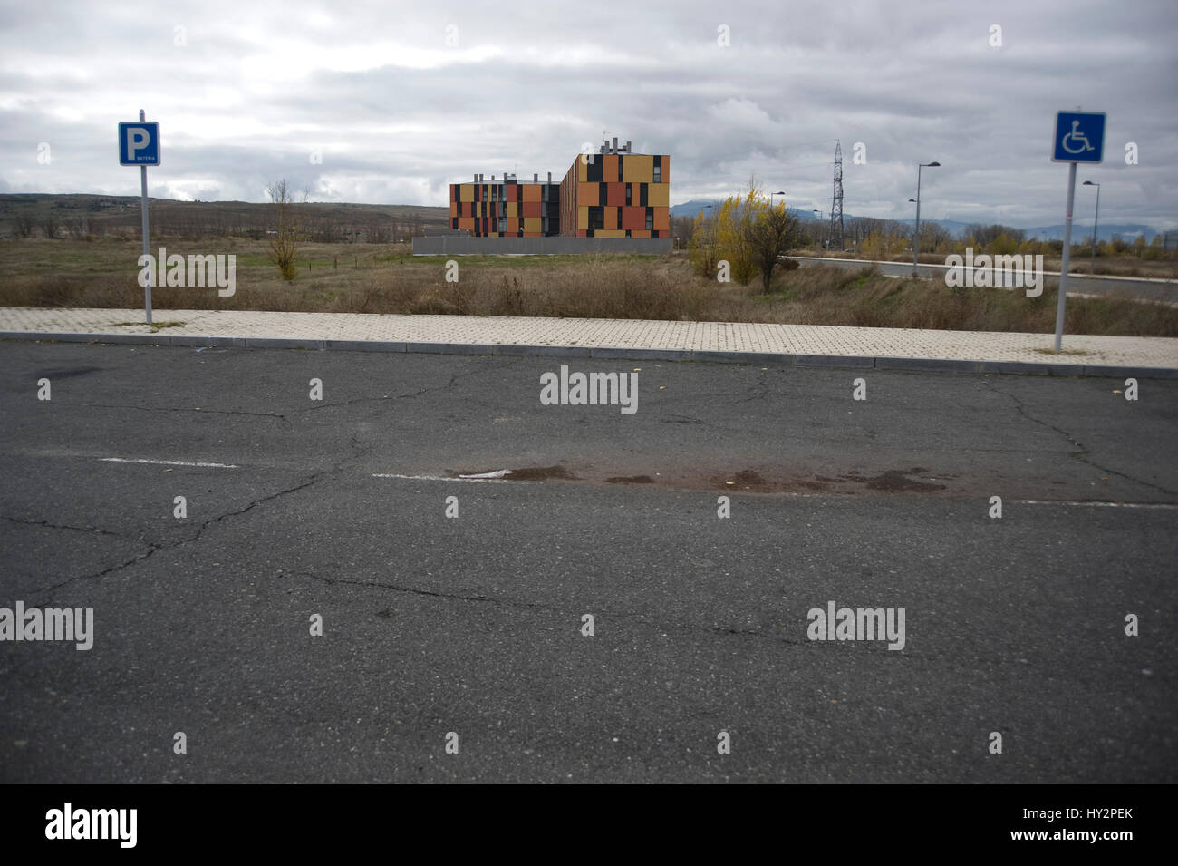 Almost abandoned neighbourhood in the outskirts of Avila, Spain. Most