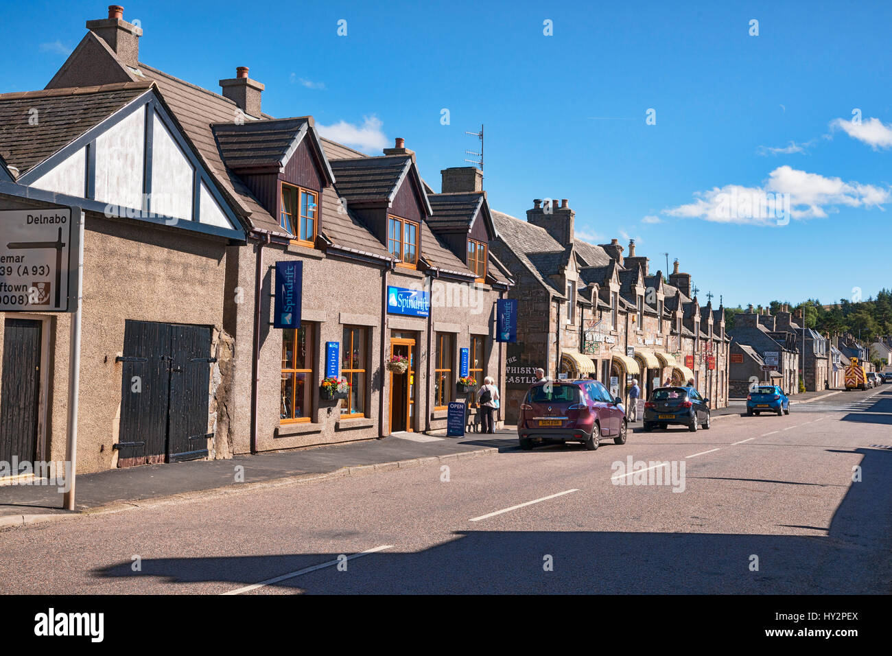 Tomintoul village,  Aberdeenshire, Highland, Scotland, UK Stock Photo