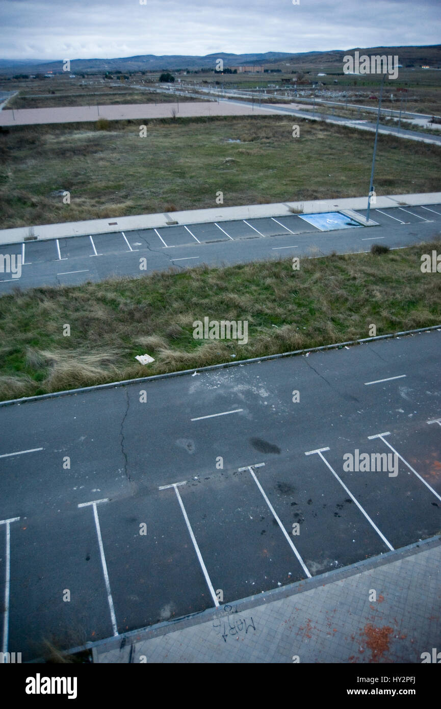 Almost abandoned neighbourhood in the outskirts of Avila, Spain. Most