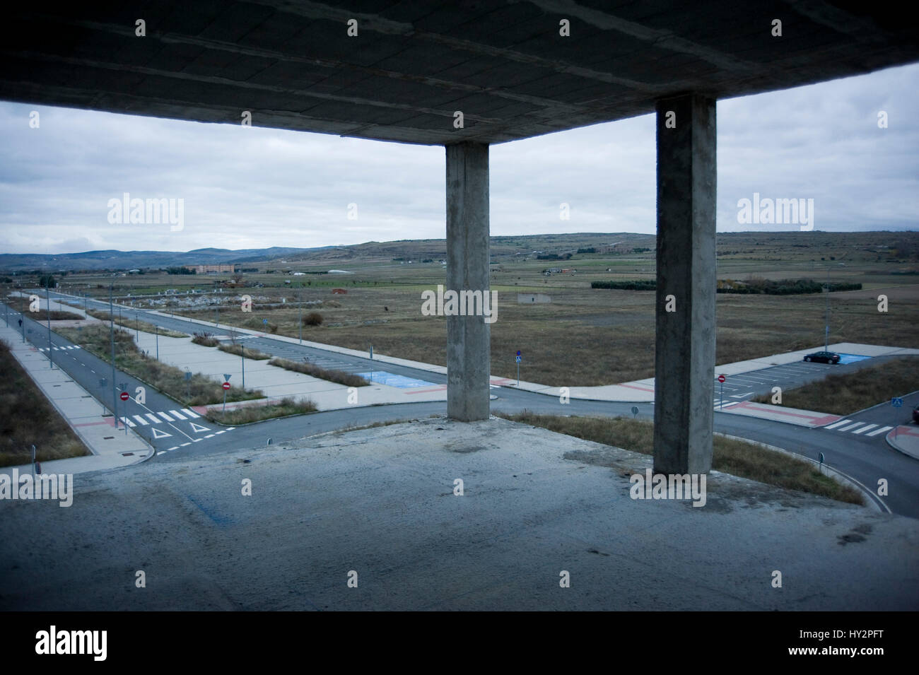 Almost abandoned neighbourhood in the outskirts of Avila, Spain. Most