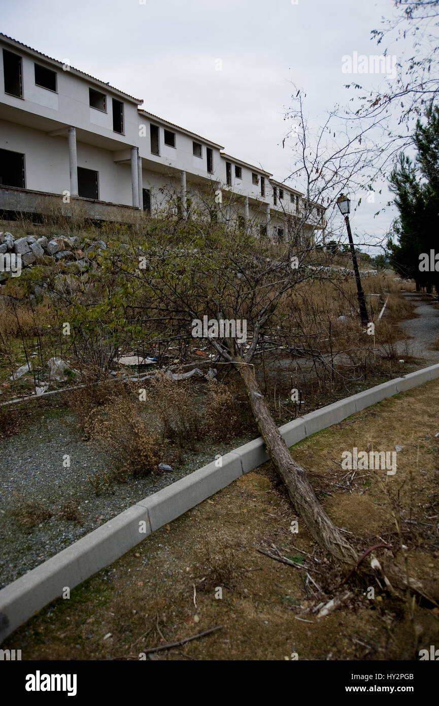 Almost abandoned neighbourhood in the outskirts of Avila, Spain. Most
