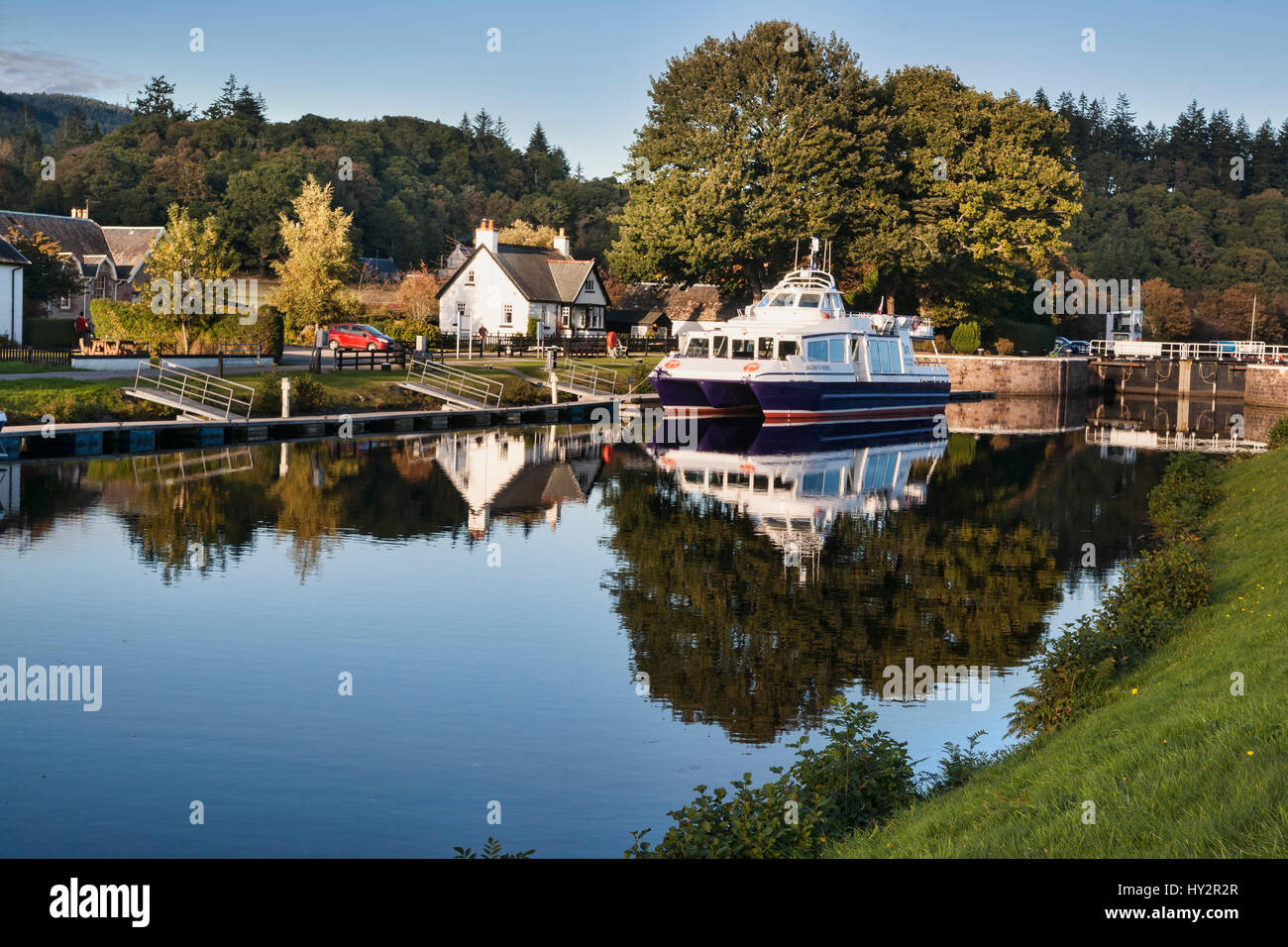 Inverness, Caledonian canal, Dochgarroch, Highland, Scotland, UK Stock Photo