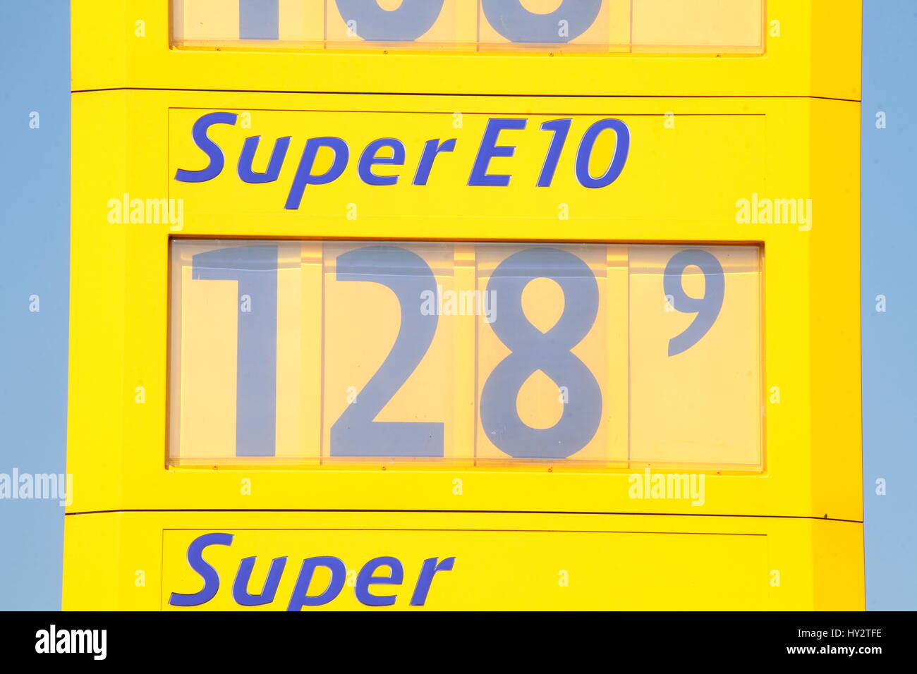 Electronic price display at a petrol station, Bremen, Germany, europe Stock Photo Alamy