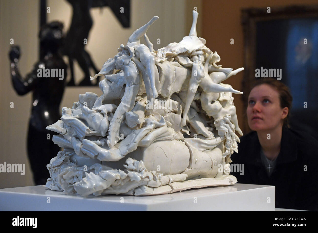 Monumental porcelain sculptures by contemporary British artist Rachel  Kneebone go on display as part of the sculpture collection at the Victoria  and Albert Museum in London Stock Photo - Alamy