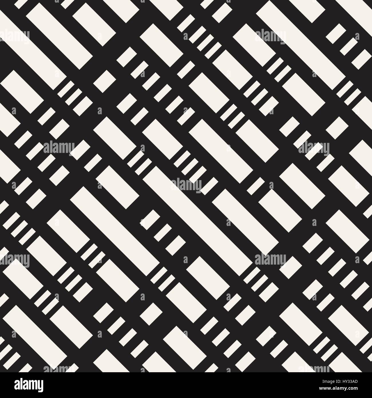 Black and White Irregular Dashed Lines Pattern. Modern Abstract Vector ...