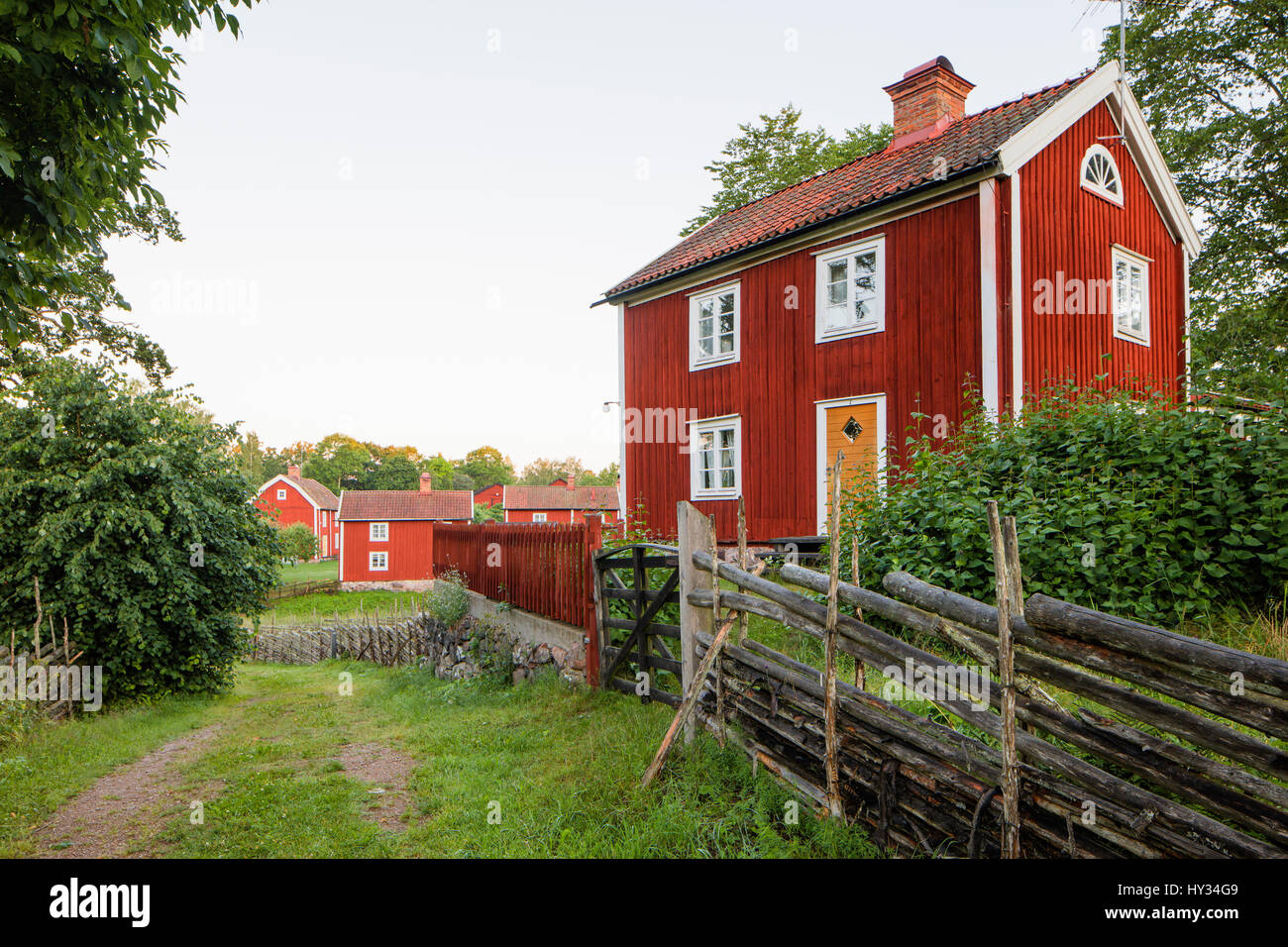 Traditional swedish fence hi-res stock photography and images - Alamy