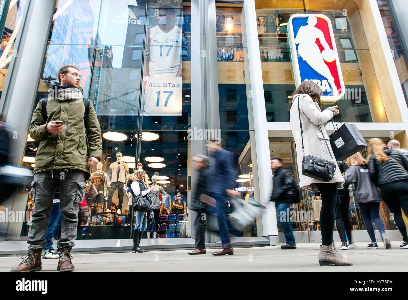 NBA Store Interior, Fifth Avenue, NYC Stock Photo - Alamy