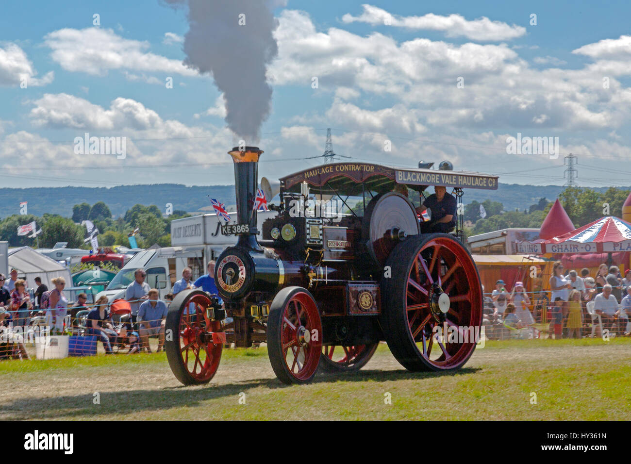 'Duke of Kent' a 1914 Burrell traction engine at speed in the show ring at the 2016 Norton 'Duke of Kent' a 1914 Burrell traction engine at speed in the show ring at the 2016 Norton
