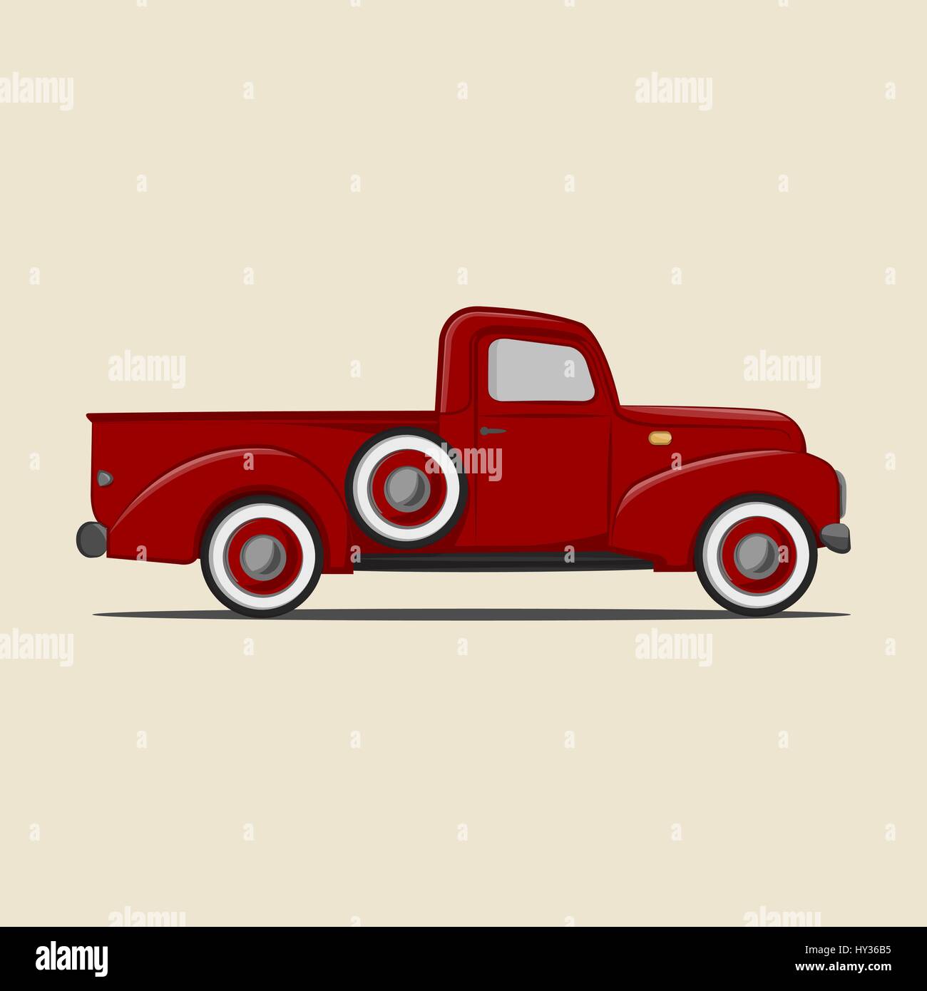 Retro pickup truck Stock Vector Image &amp; Art - Alamy