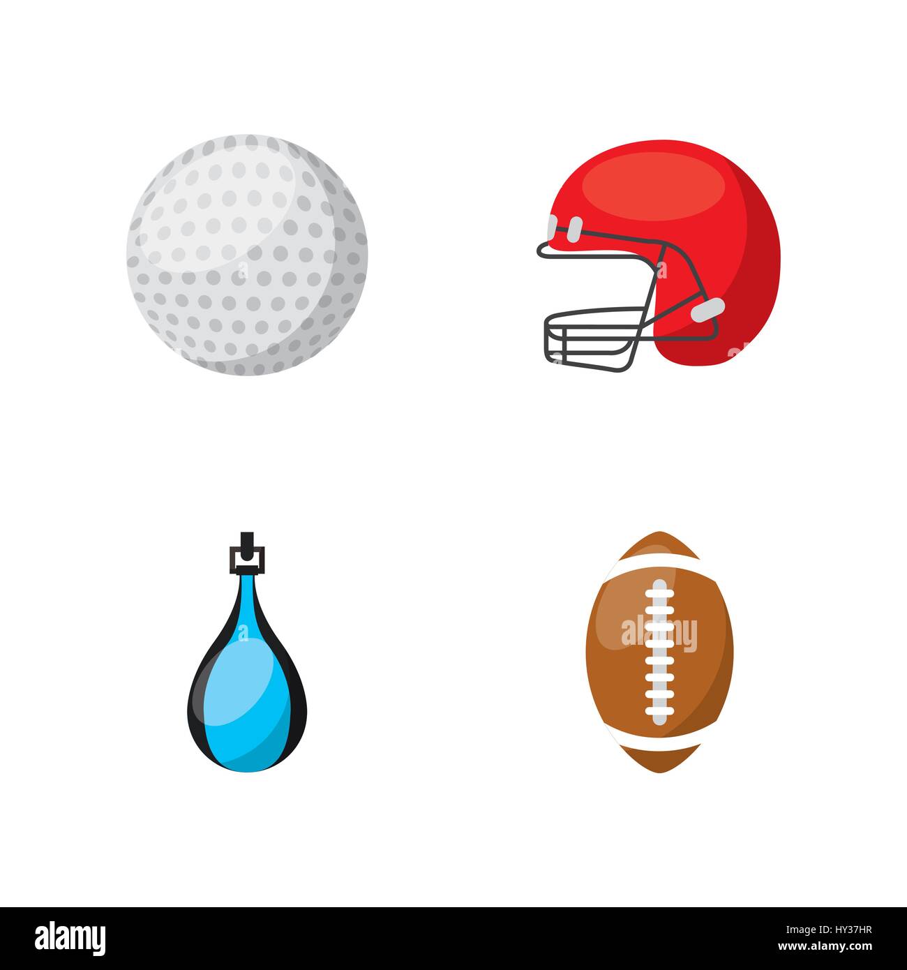 sports related icons over white background. colorful design. vector ...