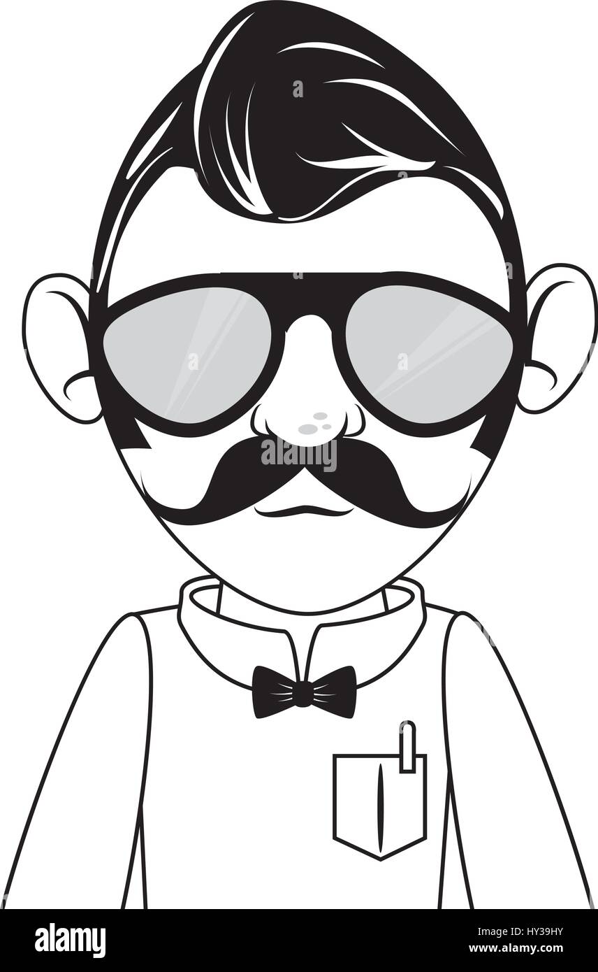 man character hipster style Stock Vector Image & Art - Alamy