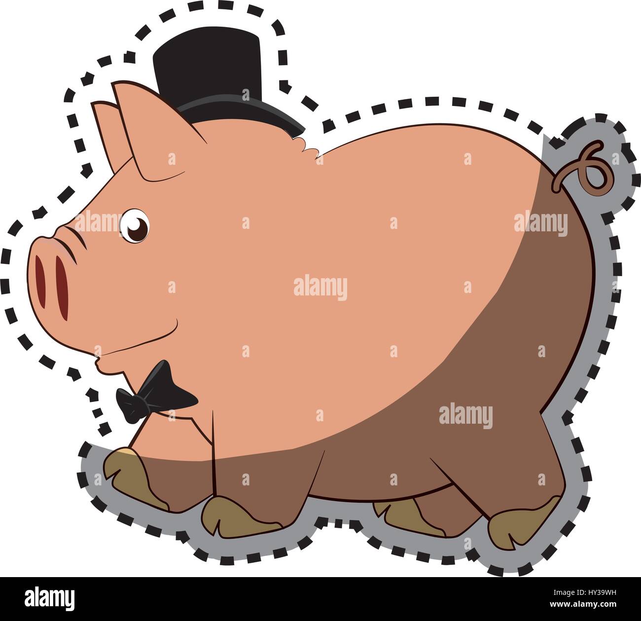 piggy character funny icon Stock Vector Image & Art - Alamy