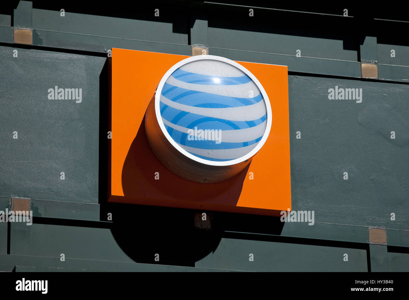 AT&T mobile phone storefront sign - USA Stock Photo
