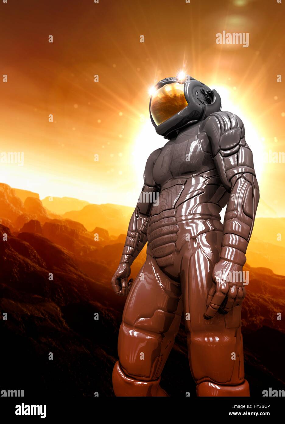 Astronaut, illustration. Stock Photo