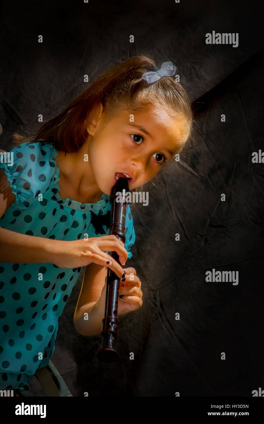 Girl playing recorder hires stock photography and images Alamy