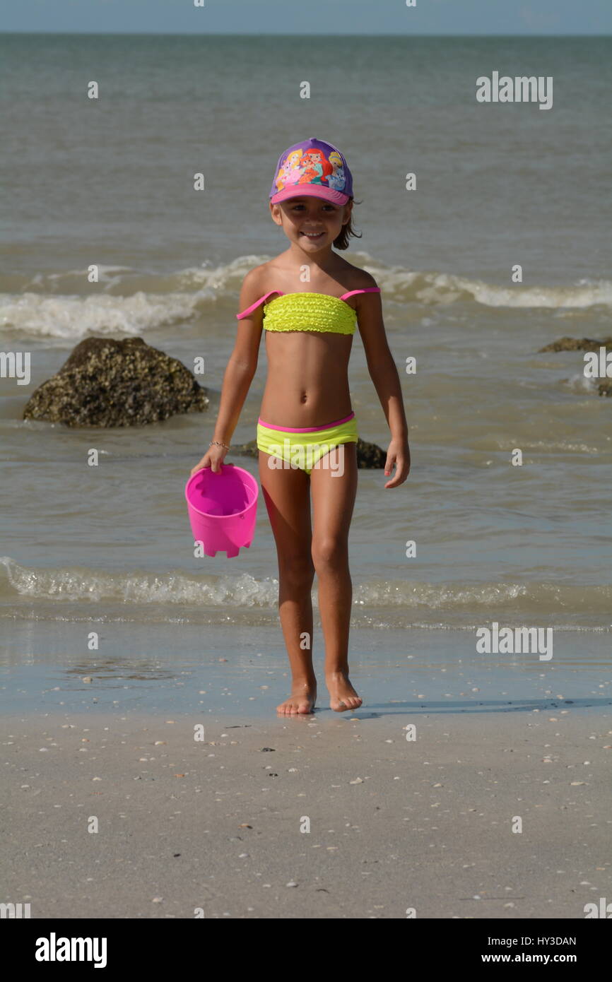 pink and yellow bathing suit