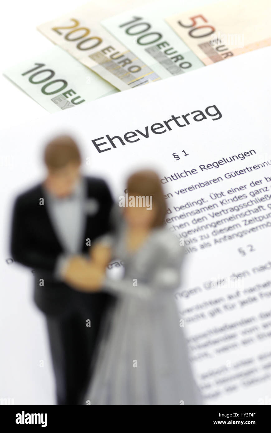 Marriage contract, Ehevertrag Stock Photo