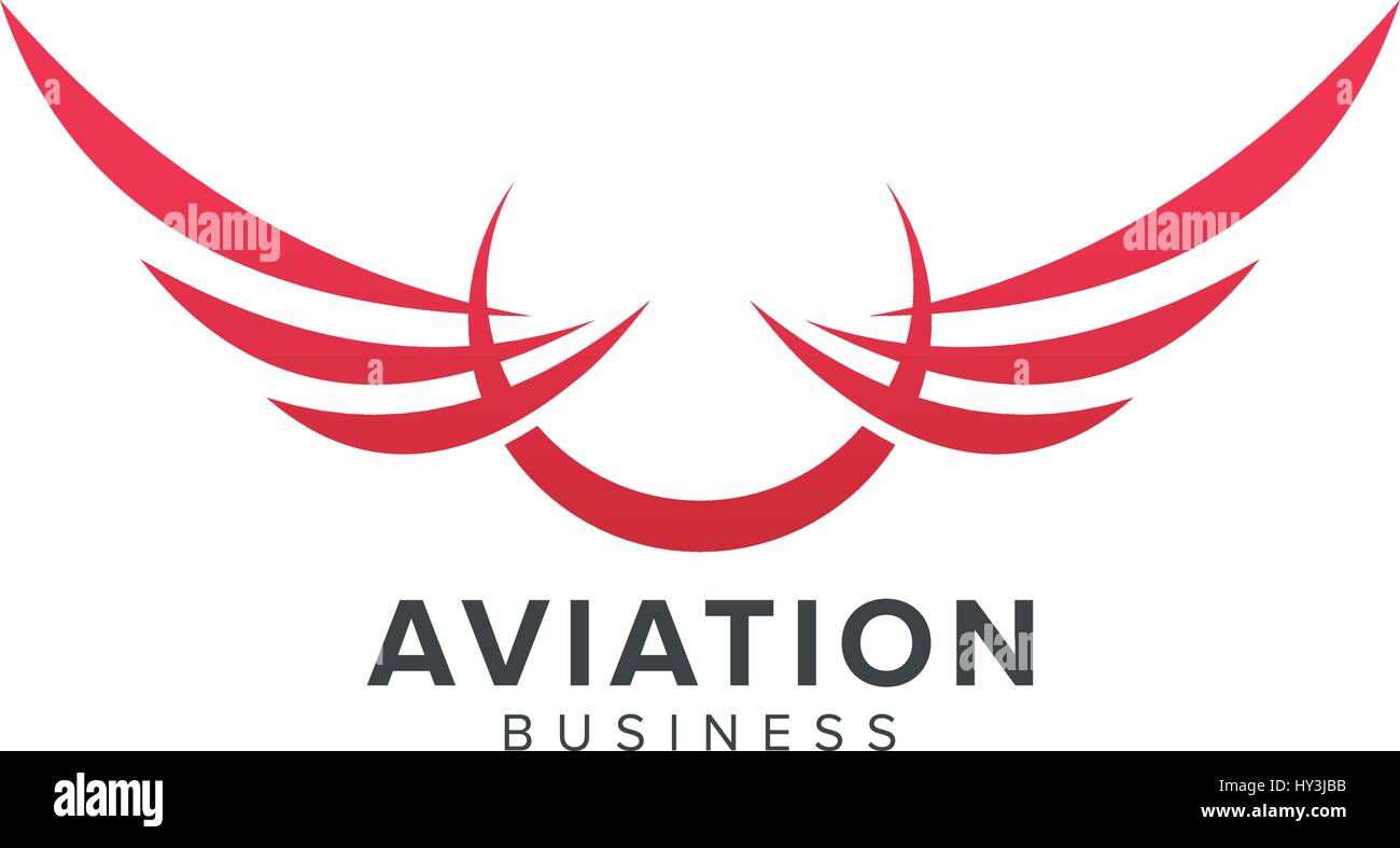 Aviation Industry using bird wings symbol Stock Vector