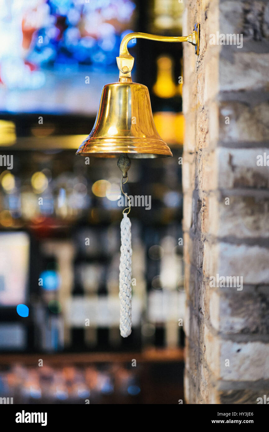 thumbnail image 2 of Antique Brass Titanic 1912 Wall Bell – 3 Inch Reproduction Ship's Bell For Pub Or Door 2 of 5