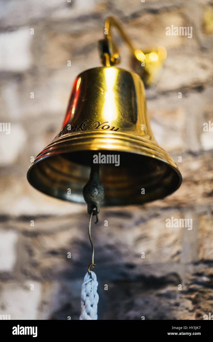 Last Orders Brass Bell in a Pub Stock Photo Alamy