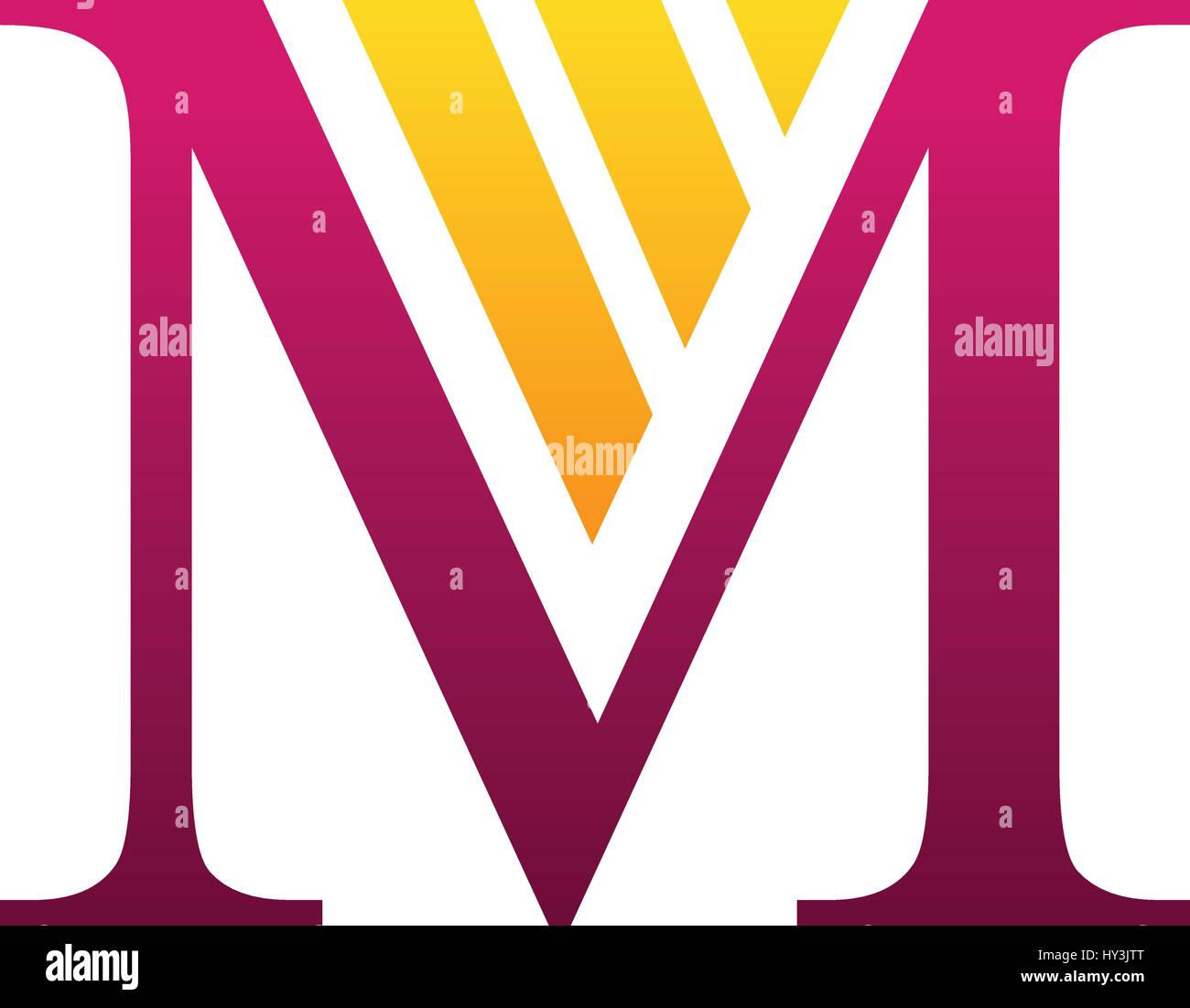 letter M symbol, vector illustration design Stock Vector