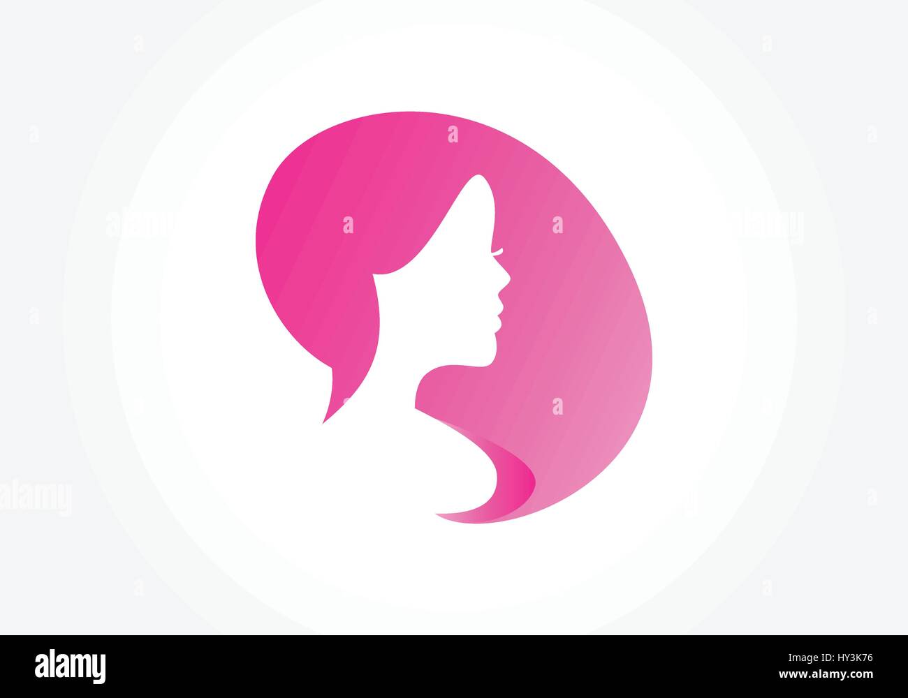 Beauty Woman Silhouette Stock Vector