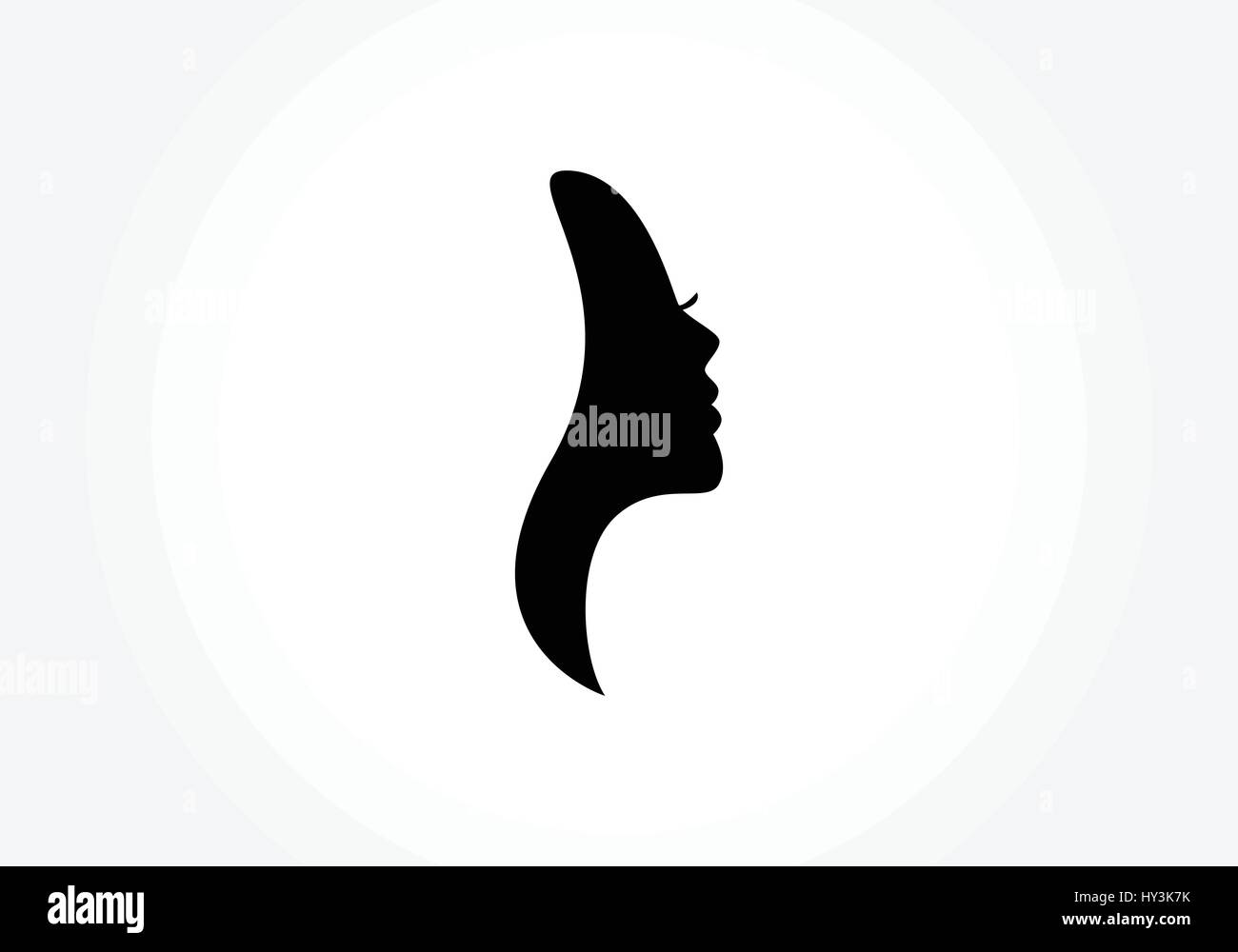 Beauty Woman Silhouette Stock Vector
