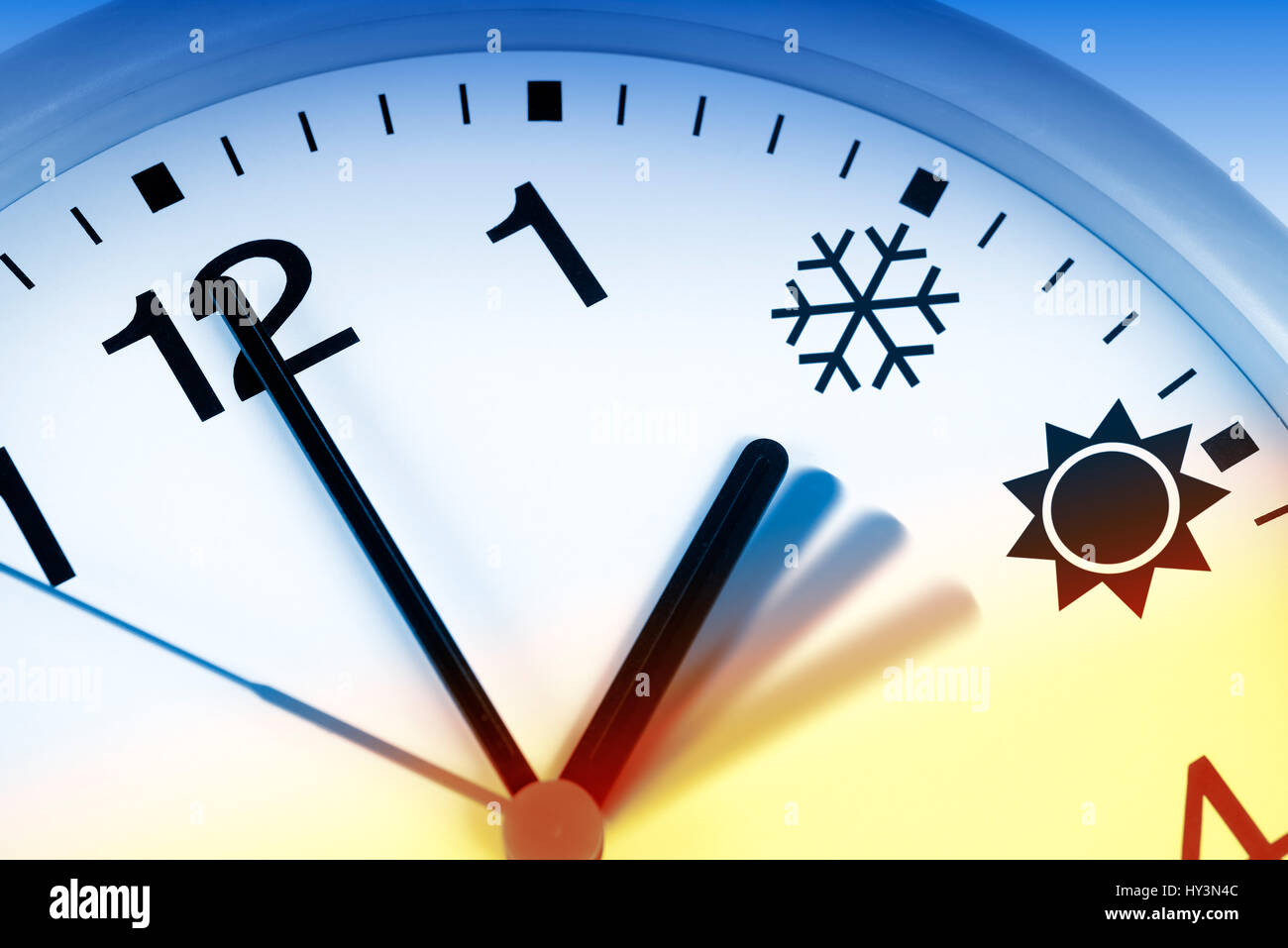 Clock, conversion of summertime on wintertime, Uhr, Umstellung von  Sommerzeit auf Winterzeit Stock Photo - Alamy