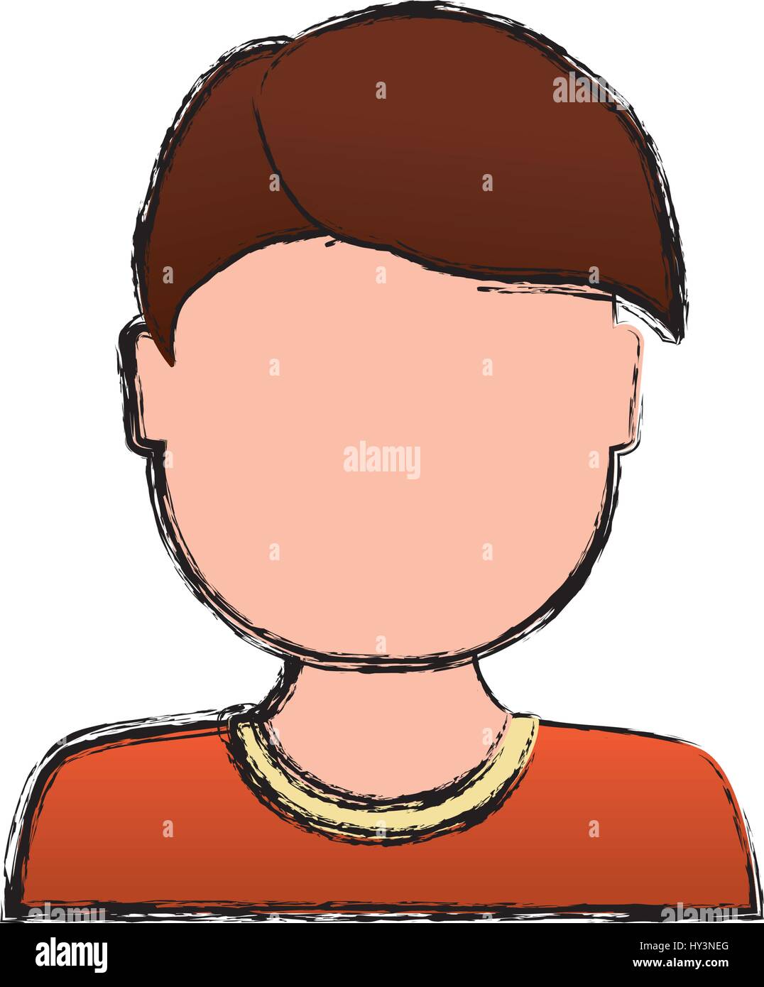 kid child boy avatar faceless vector illustration icon Stock Vector ...