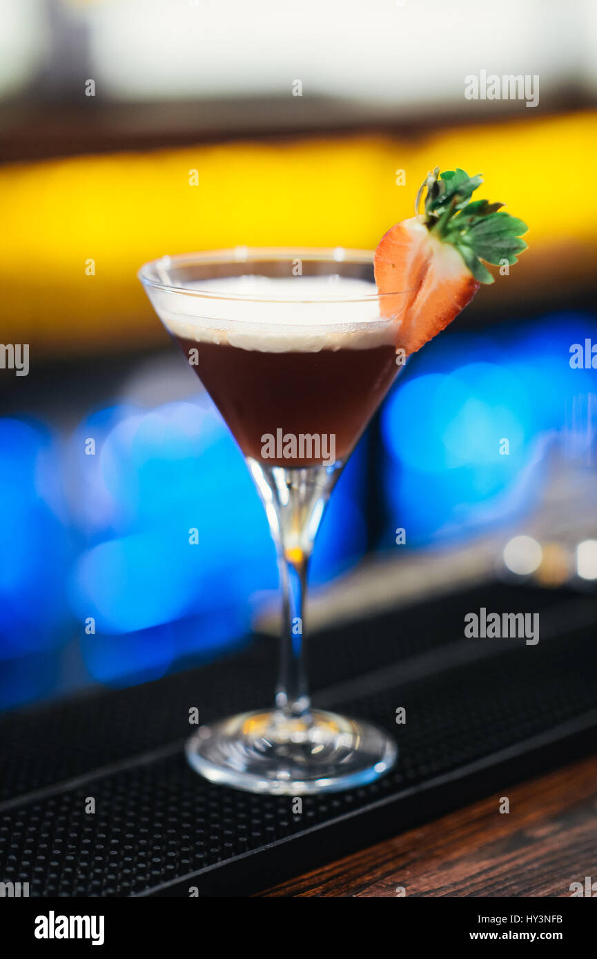 Glass of Strawberry Daiquiri Stock Photo Alamy