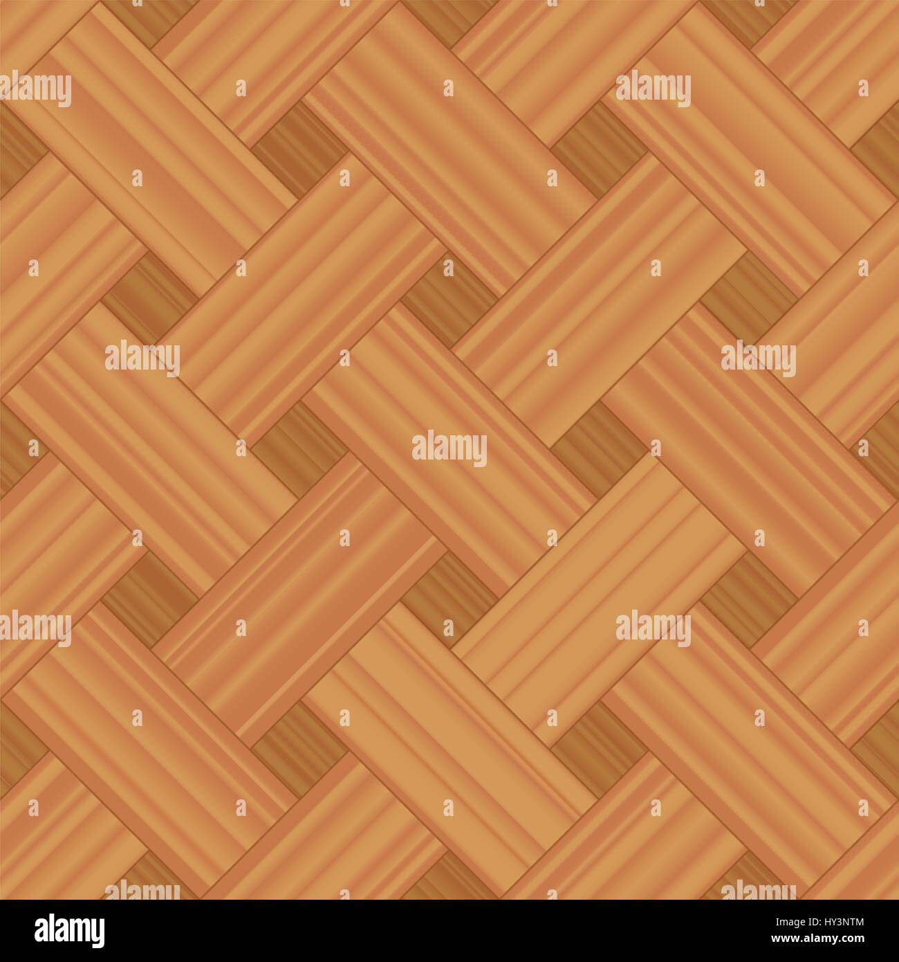Basket weave parquet pattern - illustration of a seamless extensible wooden floor sample. Stock Photo