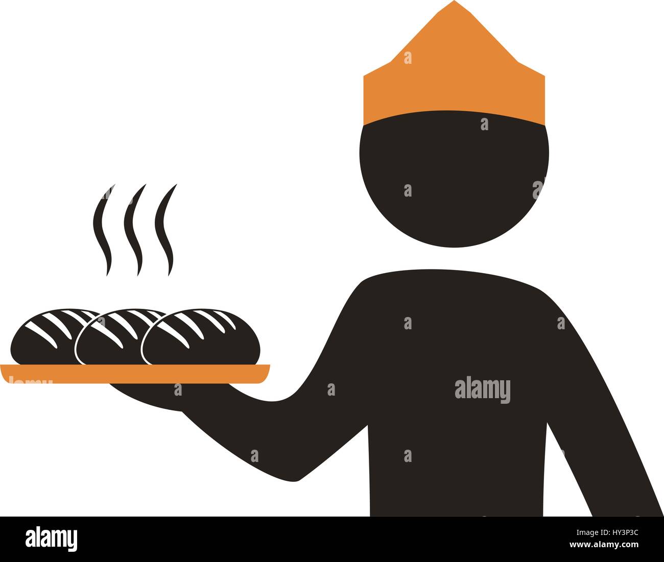 baker catering bread vector icon illustration pictogram Stock Vector