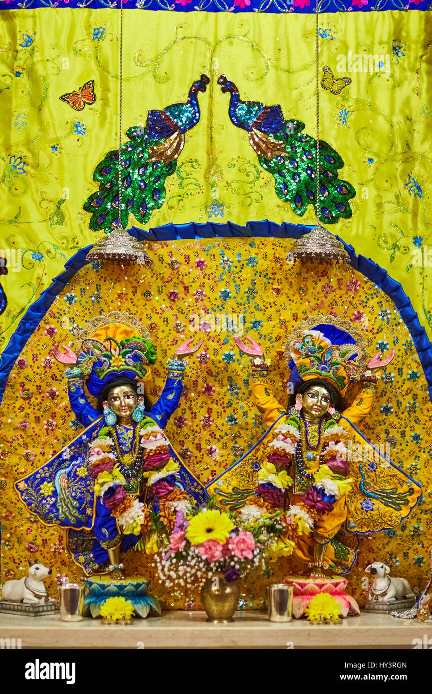 Ariel - 16 February 2017: Sri Sri Nitay-Gauracandra deities Stock Photo