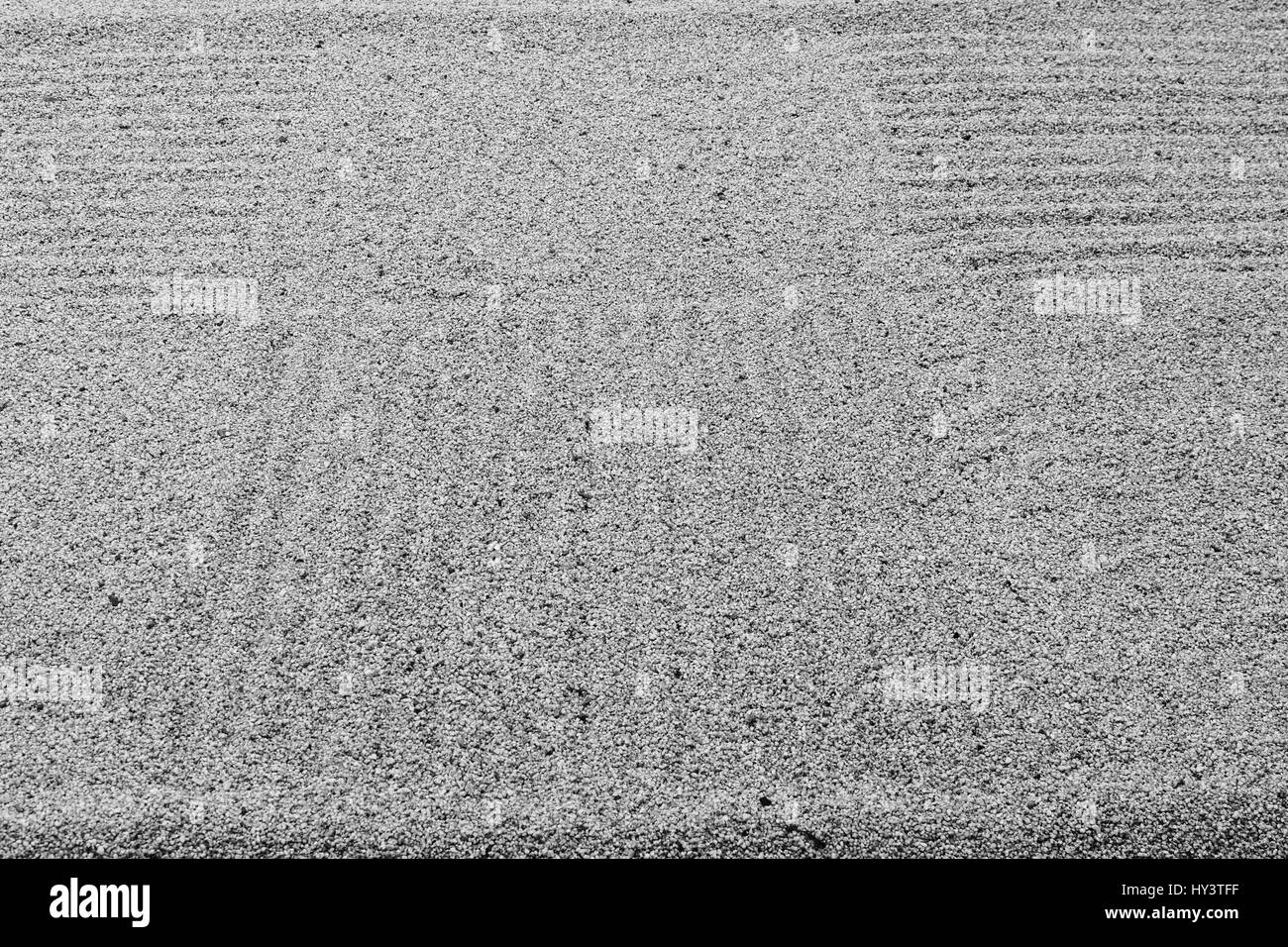 Zen gravel garden in Kiyomizu-dera Temple in Kyoto, Japan Stock Photo