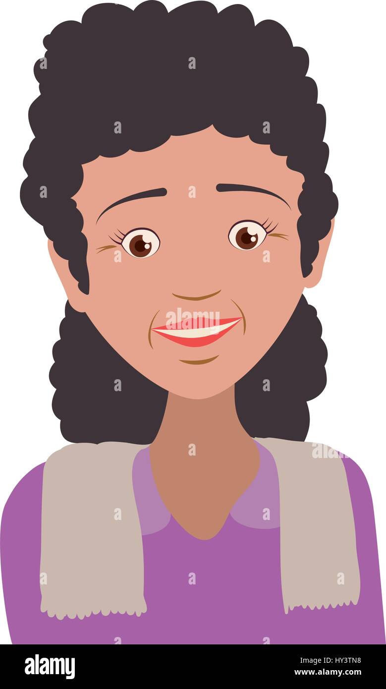 elder female old avatar vector icon illustration Stock Vector Image ...