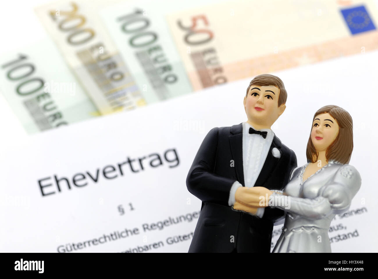 Marriage contract, Ehevertrag Stock Photo