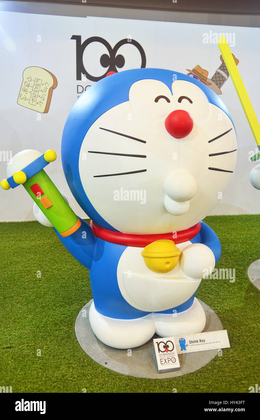 Doraemon statue in 100 Doraemon Secret Gadgets Expo Stock Photo